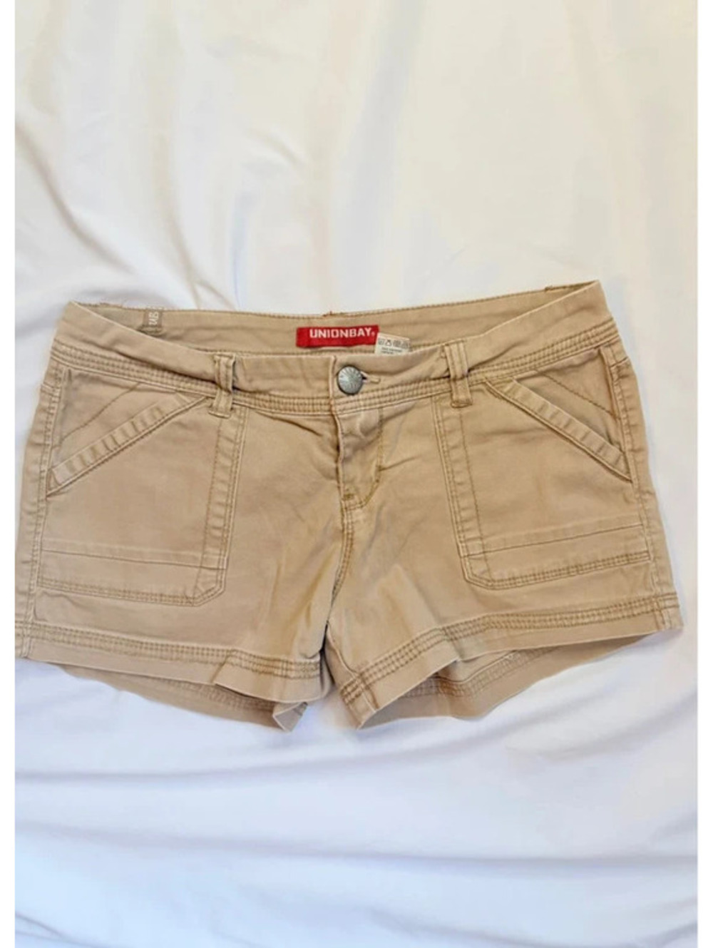 Unionbay Women's Khaki Cotton Spandex Stretch Shorts Size 9